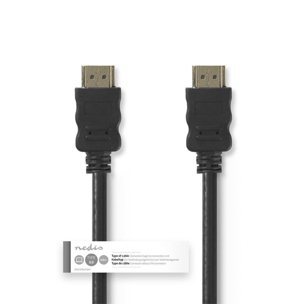 NEDIS CVGT34000BK20 Cable HDMI de alta velocidad con conector HDMI Ethernet HDMI Conector 2.0 m Negro