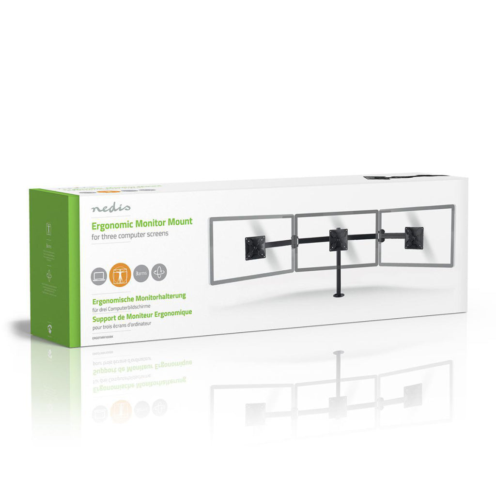 Nedis ERGOTMM100BK Bracket Monitor Ergonomic Tre Monito