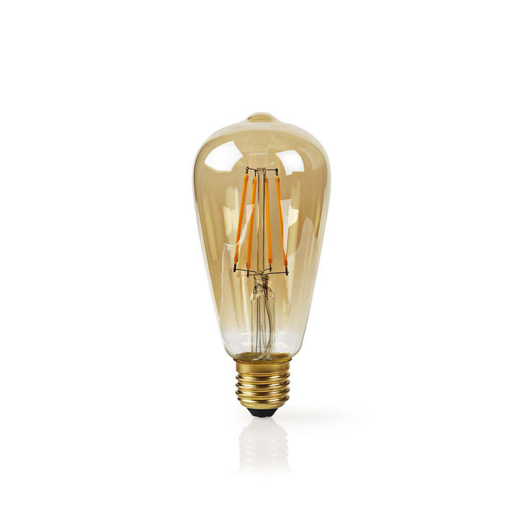 NEDIS WIFILF10GDST64 Lámpara LED Wi-Fi con filamento E27 ST64 5 W 500 LM