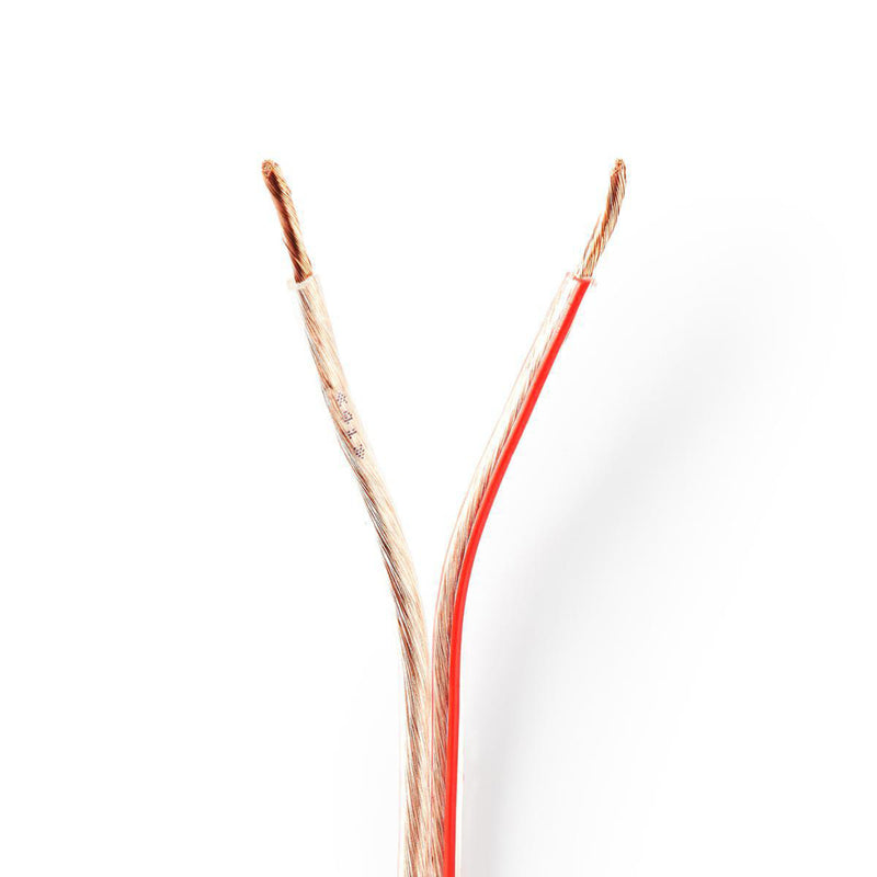 Nedis cagw2500tr500 speaker-kabel 2x 2,50 mm2 50,0 m folieverpakking transparant