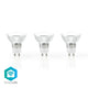 Nedis Wifilw31crgu10 LAMPA LED Wi-Fi Warm White Gu10 3-pack