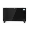 NEDIS HTPL20FBK Pannello di vetro Convettore Termostato Schermata LCD 2 stand di riscaldamento Montaggio a parete in piedi 2000 W Nero