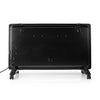 NEDIS HTPL20FBK Pannello di vetro Convettore Termostato Schermata LCD 2 stand di riscaldamento Montaggio a parete in piedi 2000 W Nero