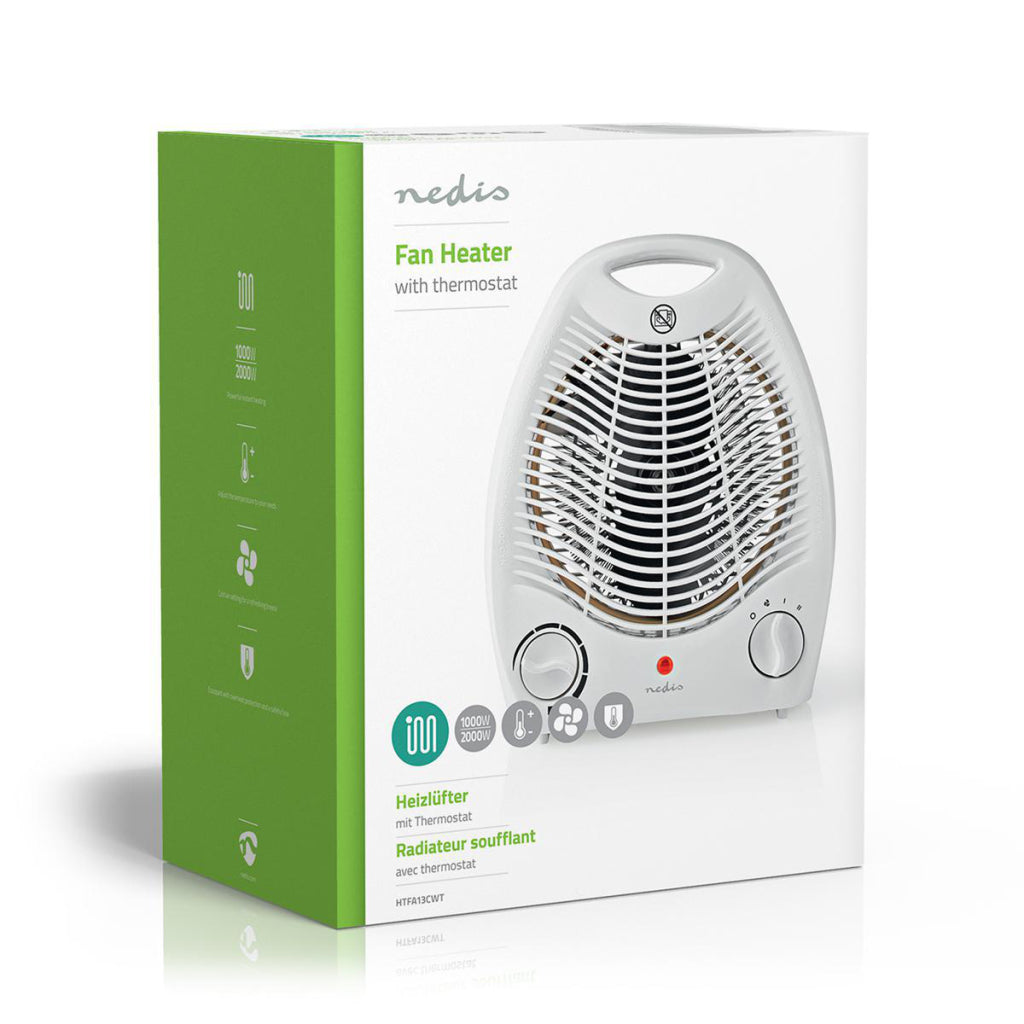 Nedis HTFA13CWT Ventilatore STANDA 2000 W Termostato