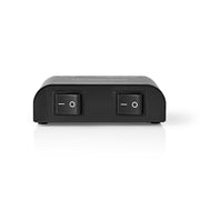 Nedis ASWI2602BK Loudspeaker switch 2 ports Clamping connection Black - afbeelding 1