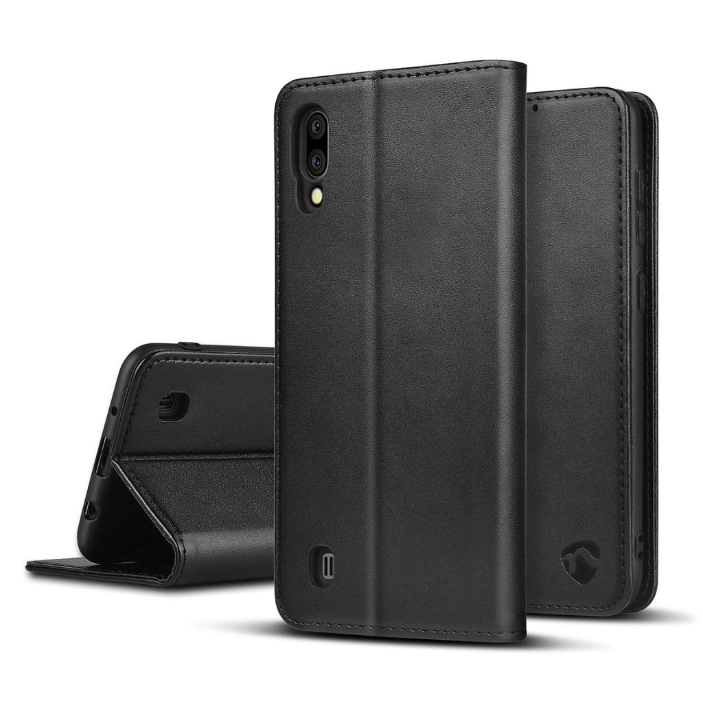 NEDIS SWB10022BK Libro de billetera para Galaxy M10 Black