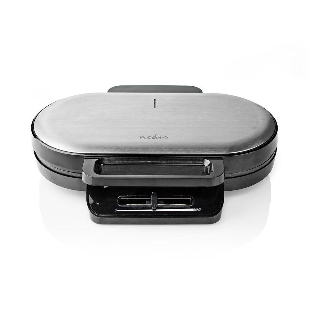 NEDIS KAWP110FBK Doble Waffle Iron 2x 14 cm 1200 W Negro