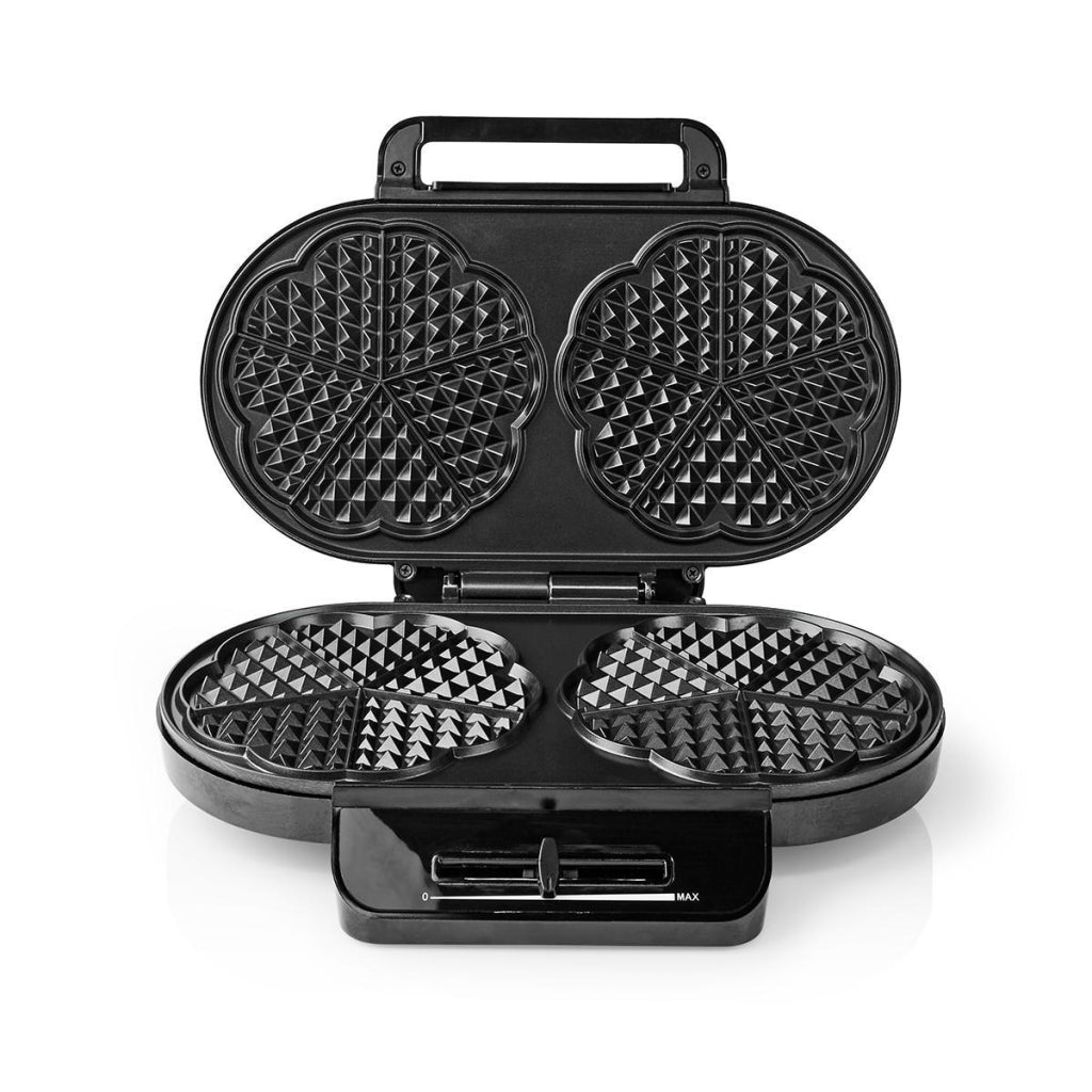 NEDIS KAWP110FBK Doble Waffle Iron 2x 14 cm 1200 W Negro