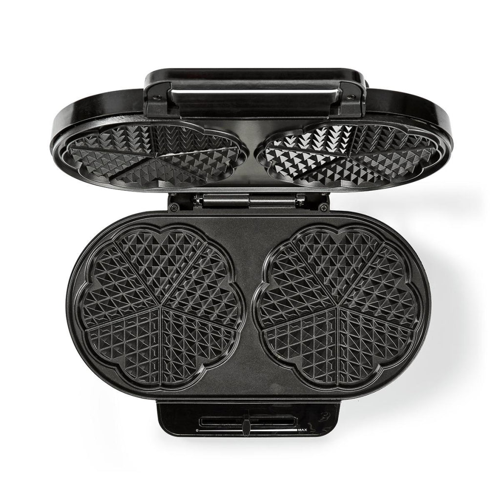 NEDIS KAWP110FBK Doble Waffle Iron 2x 14 cm 1200 W Negro