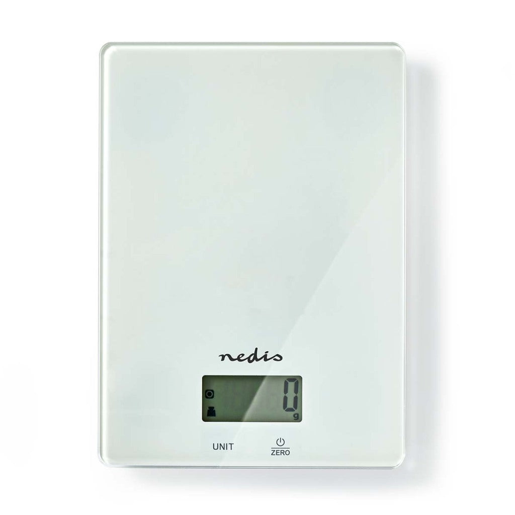 Nedis Kasc610wt Escala de cocina de vidrio digital de plástico White