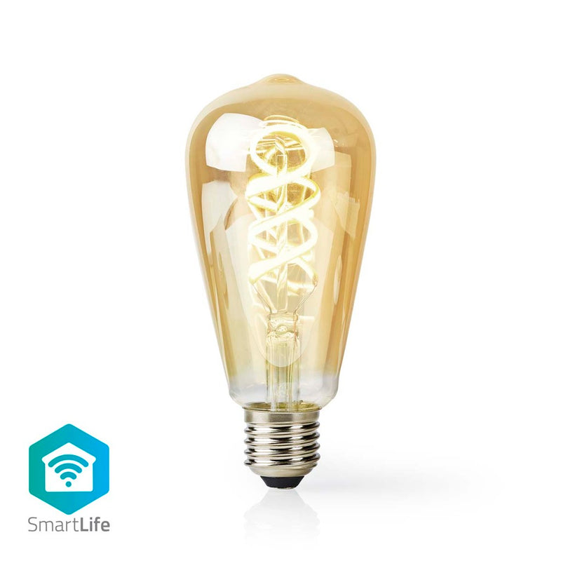 Nedis Wifilrt10ST64 LAMPAGGIO DI FILAMENTO LED SmartLife Wi-Fi E27 360 lm 4,9 W caldo a freddo 1800 bianchi 1800 6500 K commerciale Android in vetro; iOS ST64