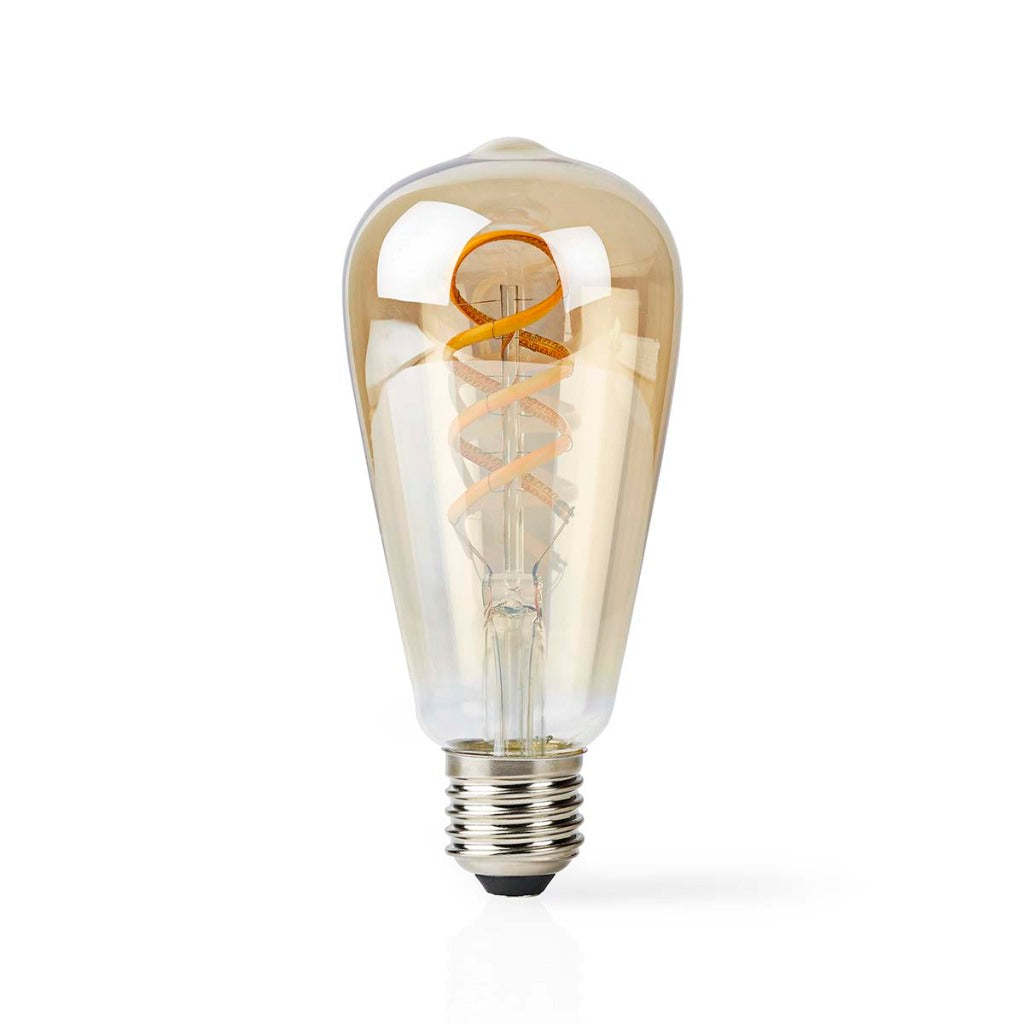 NEDIS WIFILRT10ST64 Lámpara de filamento LED SmartLife Wi-Fi E27 360 LM 4.9 W CALIENTA A COLO WHITE 1800 6500 K Vlass Android Comercio; iOS st64
