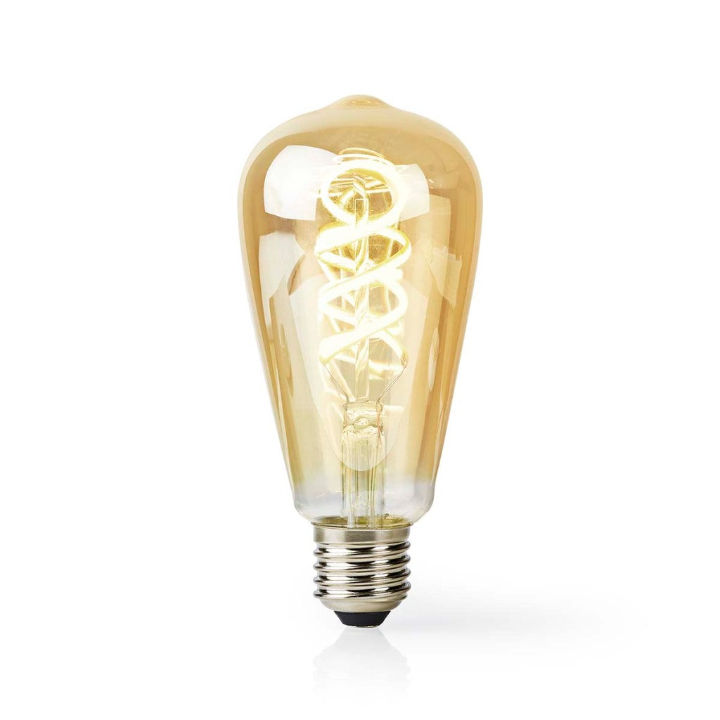 NEDIS WIFILRT10ST64 Lámpara de filamento LED SmartLife Wi-Fi E27 360 LM 4.9 W CALIENTA A COLO WHITE 1800 6500 K Vlass Android Comercio; iOS st64
