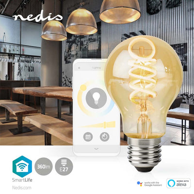 NEDIS WIFILRT10A60 SMARTLIFE LED LAMP LAMP Wi-Fi E27 360 LM 4.9 W CALIENTE A COOL WHITE 1800 6500 K Vlass Android Comercio; iOS pera