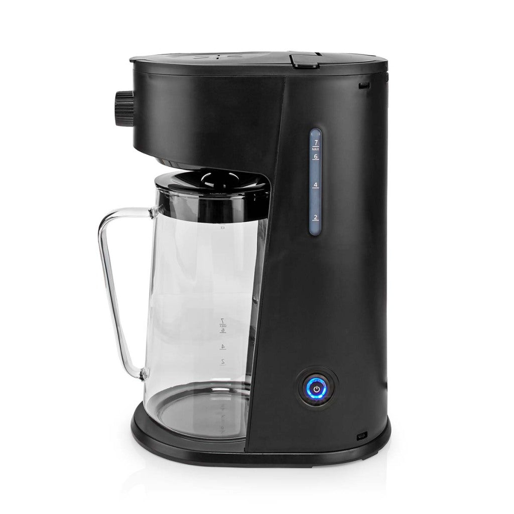 Nedis kaicm200fbk gelato caffettiere da tè da tè da tè caffè 2,5 l 6 tazze di nero
