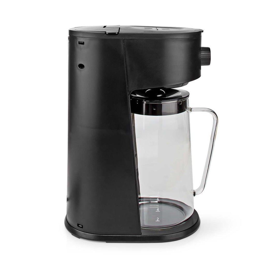 Nedis kaicm200fbk gelato caffettiere da tè da tè da tè caffè 2,5 l 6 tazze di nero