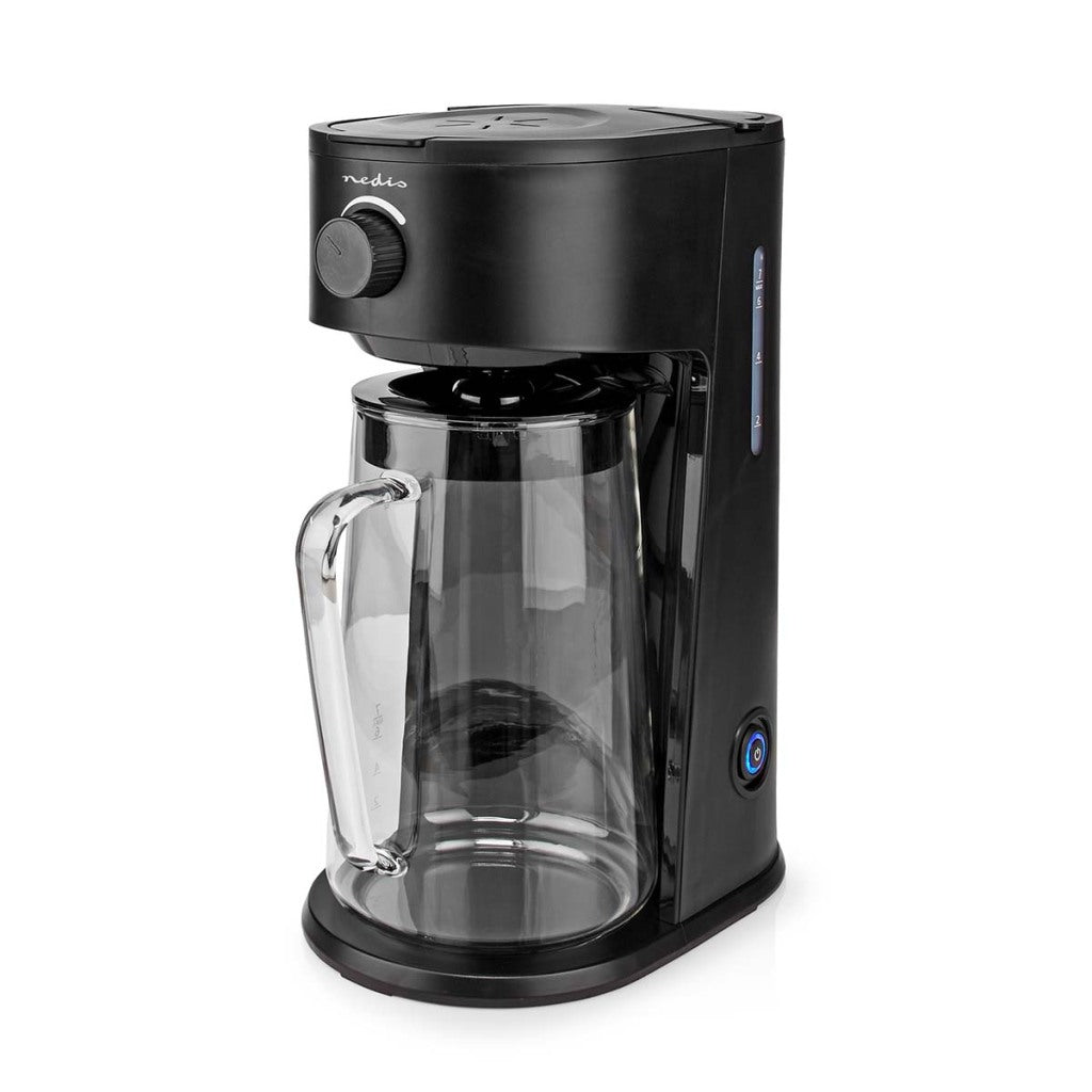 Nedis kaicm200fbk gelato caffettiere da tè da tè da tè caffè 2,5 l 6 tazze di nero