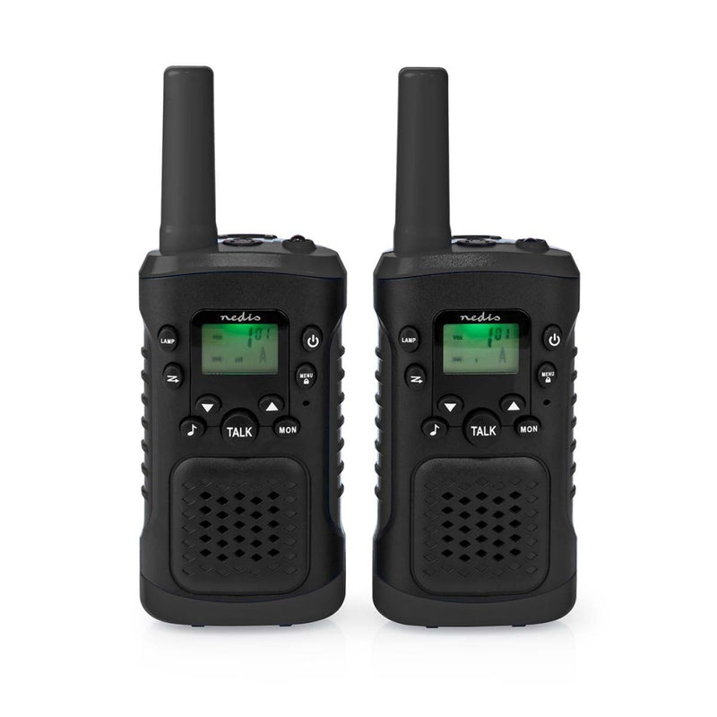 Nedis WLTK0610BK Walkie Talkie Set 2 telefoni fino a 6 canali di frequenza: 8 da vox a 3 ore di cuffia cuffie 2 cuffie nere
