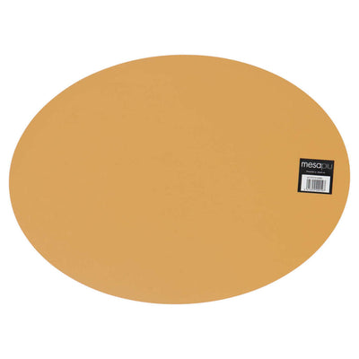 Mesapiu Mesapiu PlayMat Leather Look Camel Oval 45x33 cm