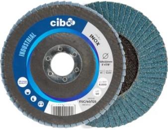 Disco lamellare Cibo 125mm blu 120 conico acciaio | 10 pezzi