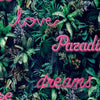 Wallpaper North Wall Noord Wallpaper Good Vibes Neon Lettera con piante verdi e rosa