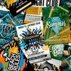 Noordwand behang good vibes club posters groen en oranje