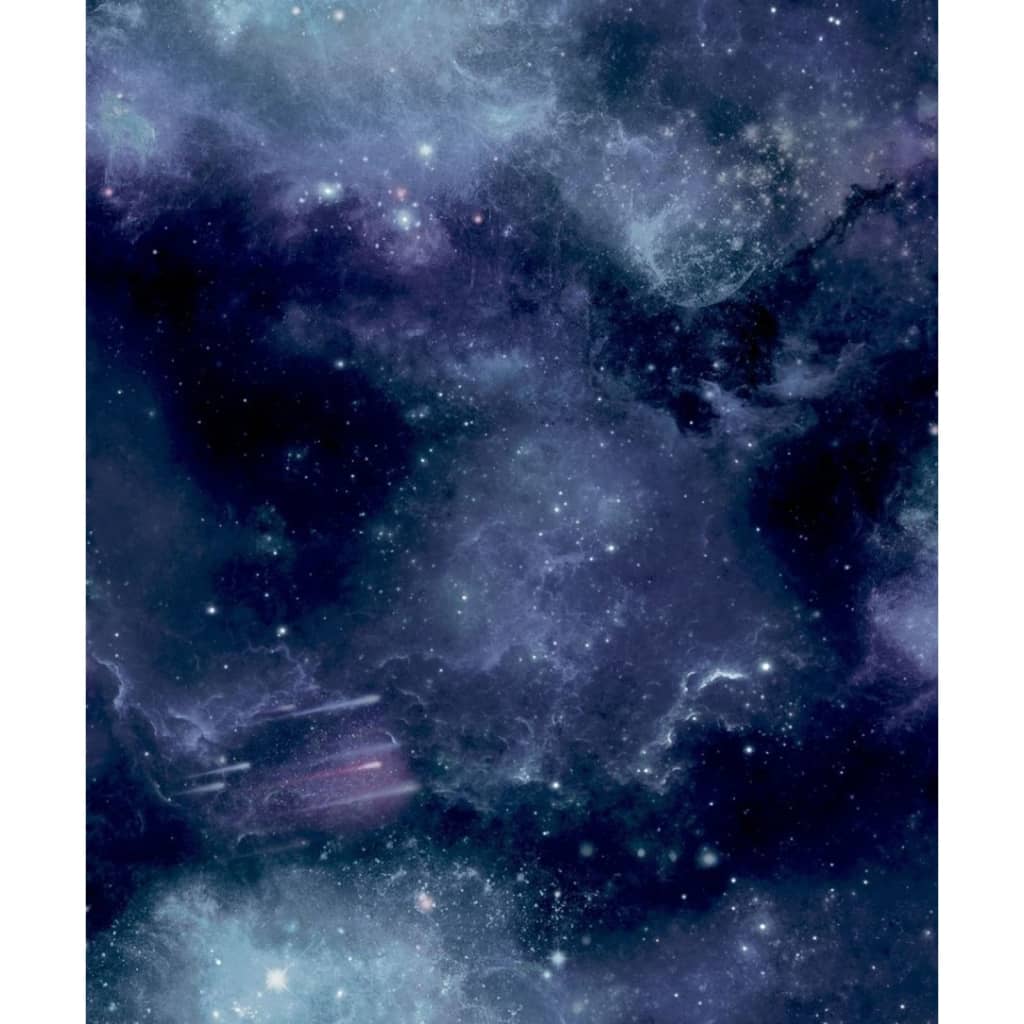 Wall North Noordwand Wallpaper Good Vibes Galaxy con negro y morado