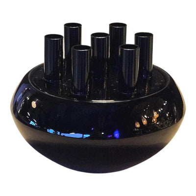 Vaso per fiori in tubo dall'atmosfera signorile scarlett nero ø21xh17cm