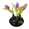Mansion atmósfera florero tubo scarlett negro ø21xh17cm