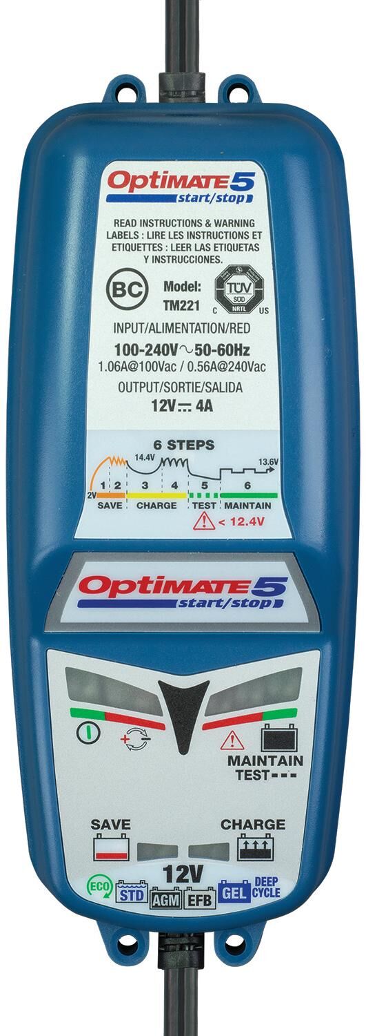 TecMate Battery Charger Optate 5 Start Stop Optate 5 Cargador 4A