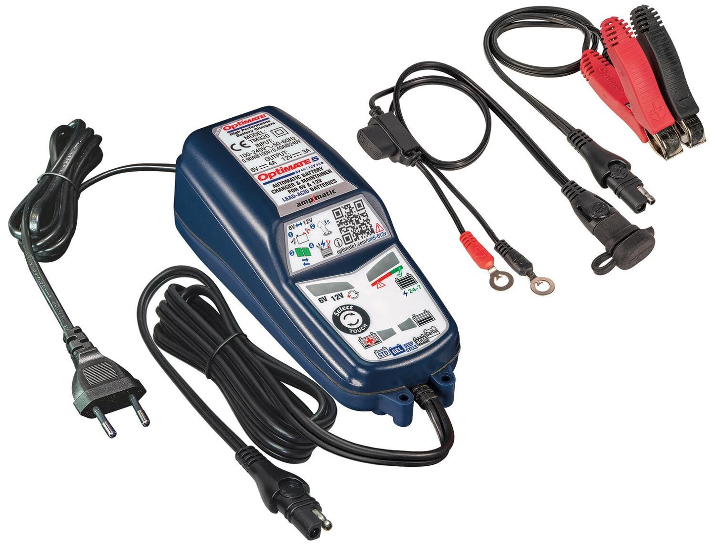 Tecmate batterieladegerät optimate 5 select optimate 5 charger voltmatic 6v 12v