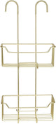 Wenko doucherek milo 2-laags rvs goudkleur 25x55cm - zonder boren - doucherekje hangend - douchemand - douchecaddy ophangbaar