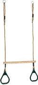 Kbt ringtrapeze hout met kunststof ringen groen