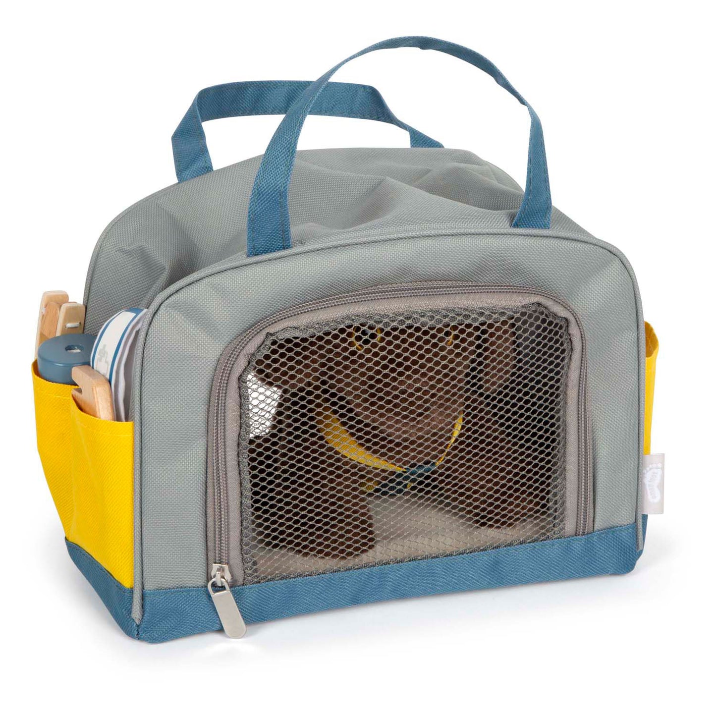 Small foot hug dog with carrier bag and care set