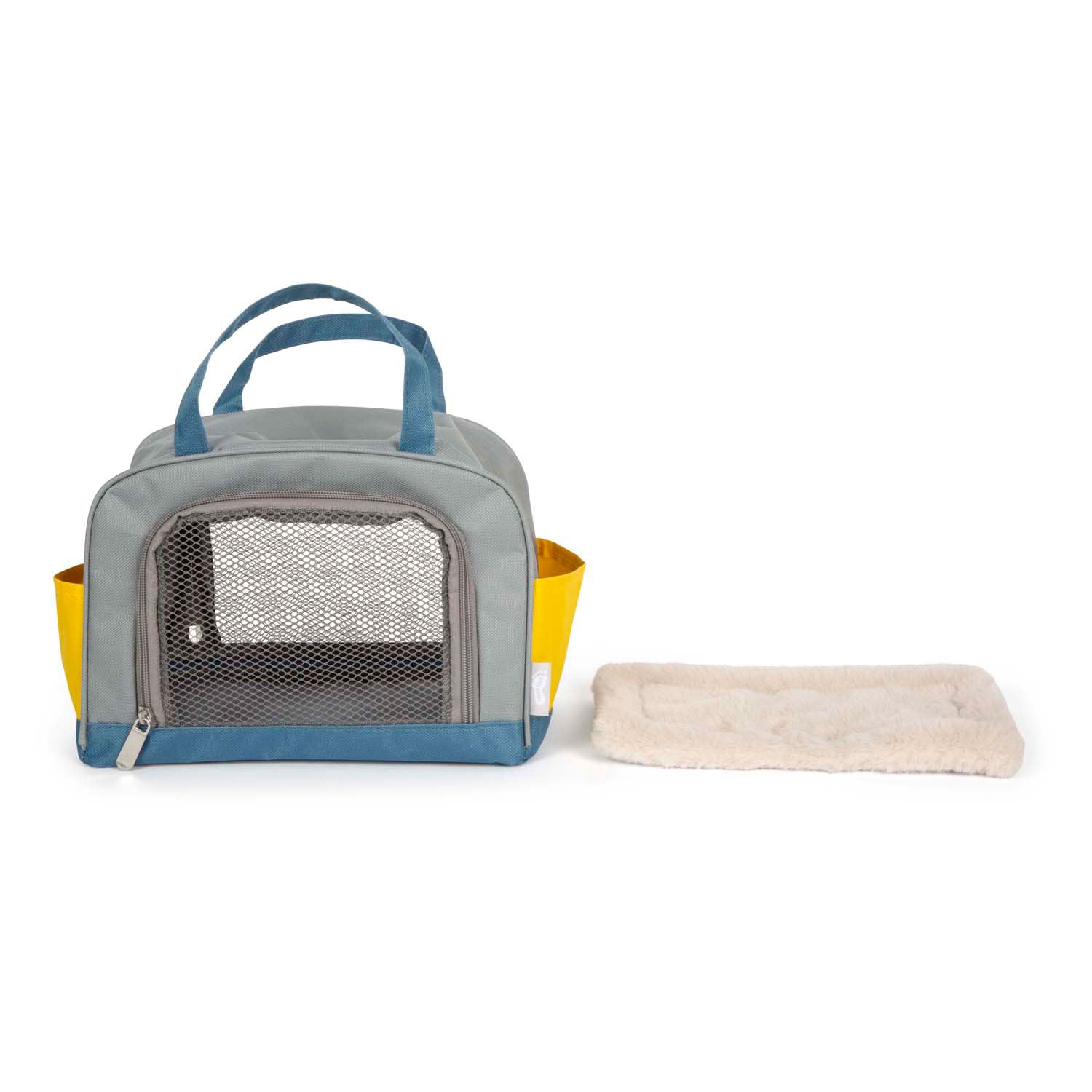 Small foot hug dog with carrier bag and care set