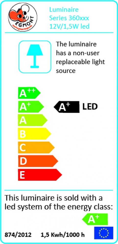 Módulo LED Egmont 12v - 1,5w + soporte.