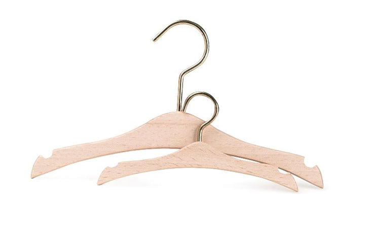 Set kledinghangertjes hout 18 cm (6 st)