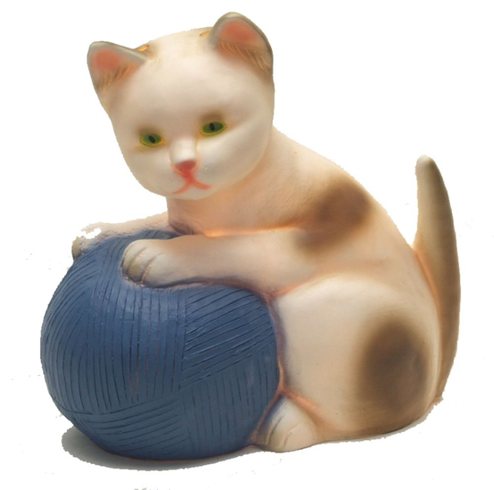 Lampada Egmont gatto con gomitolo di lana blu 24x23