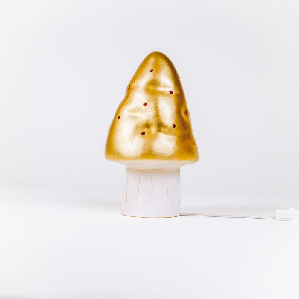 Lampada Egmont fungo oro con dimmer.