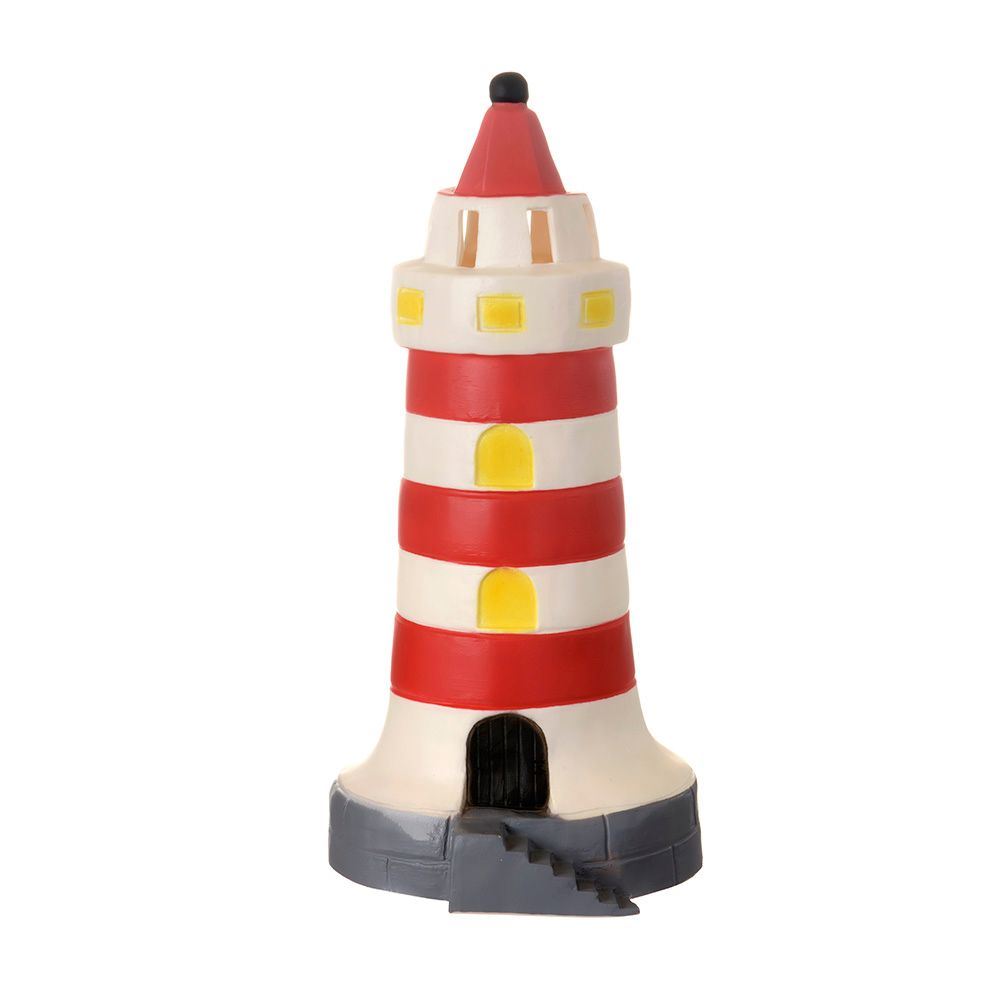 Faro lampada Egmont rosso-bianco. 17x35 centimetri