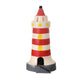 Faro lampada Egmont rosso-bianco. 17x35 centimetri