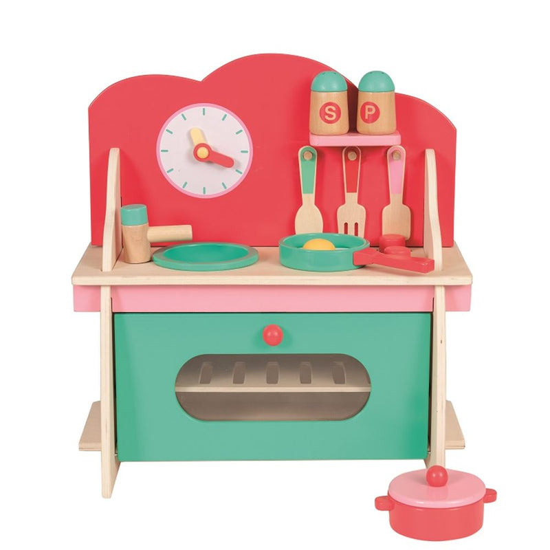 Cucina legno 36x17x38 con accessori. 3+