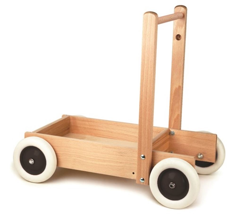 Carrello a spinta in legno Egmont. 54x32x50cm. 1+