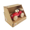 Egmont houten raceauto met hond. 12x7x7