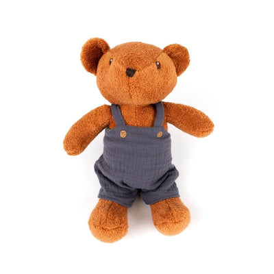Abi Egmont abraza al oso y al padre. 25cm.