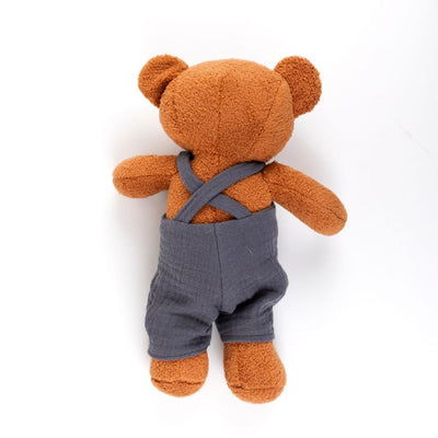 Abi Egmont abraza al oso y al padre. 25cm.