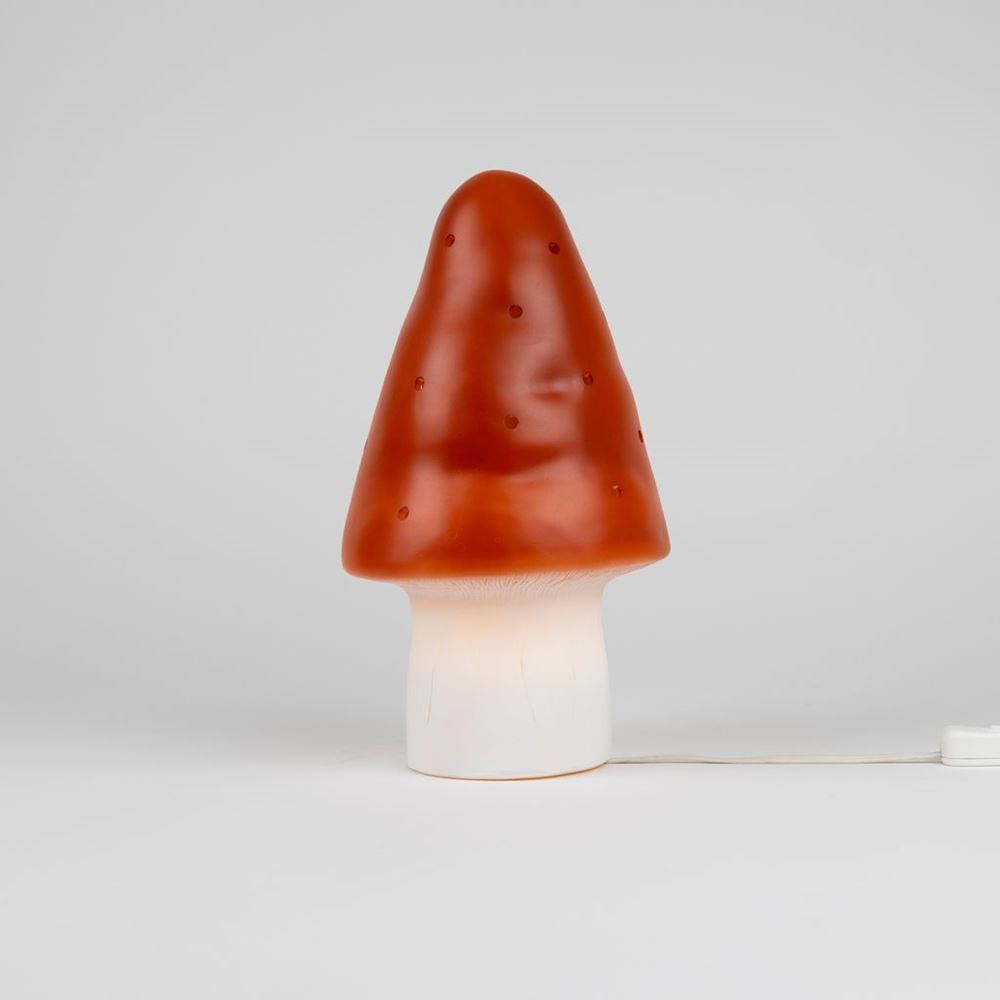 Lampada Egmont fungo rosso mattone+di