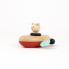 Orso barca d'acqua orologio di Egmont. 13x11x7 cm.
