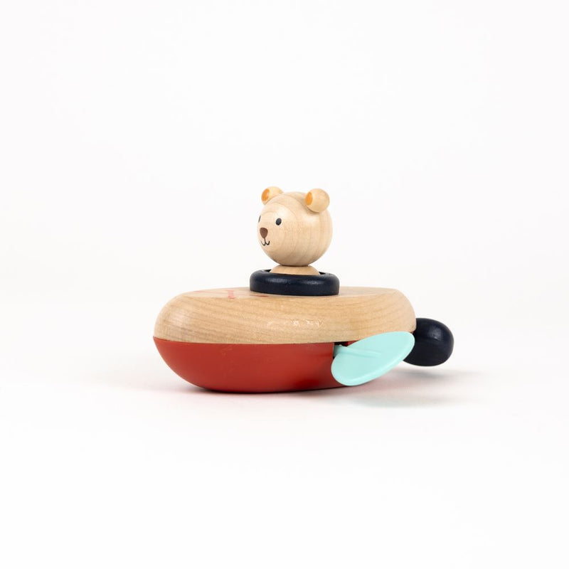 Orso barca d'acqua orologio di Egmont. 13x11x7 cm.