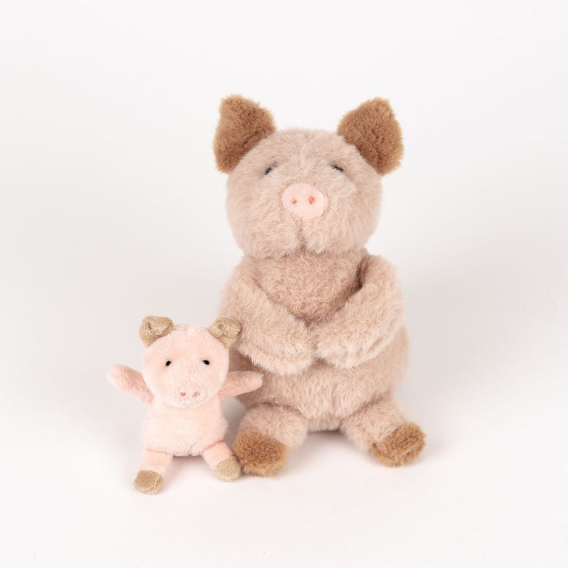 Peluche Egmont, cerdito con bebé. 15x15x12